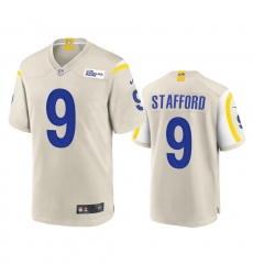 Men's Los Angeles Rams #9 Matthew Stafford Nike Game NFL Jersey - Bone Men's Los Angeles Rams #9 Matthew Stafford Nike Game NFL Jersey - Bone