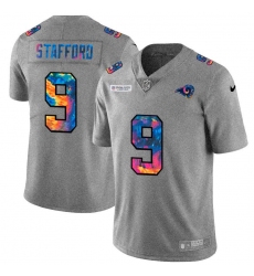 Men's Los Angeles Rams #9 Matthew Stafford Nike Multi-Color 2020 NFL Crucial Catch NFL Jersey Greyheather