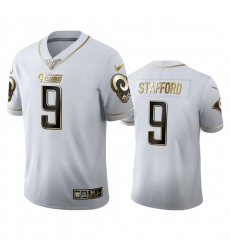 Men's Los Angeles Rams #9 Matthew Stafford Nike White Golden Edition Vapor Limited NFL 100 Jersey Men's Los Angeles Rams #9 Matthew Stafford Nike White Golden Edition Vapor Limited NFL 100 Jersey