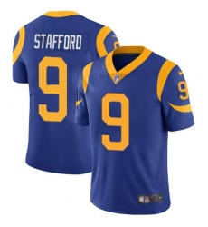 Men's Los Angeles Rams #9 Matthew Stafford Royal Blue Alternate Stitched NFL Vapor Untouchable Limited Jersey Men's Los Angeles Rams #9 Matthew Stafford Royal Blue Alternate Stitched NFL Vapor Untouchable Limited Jersey