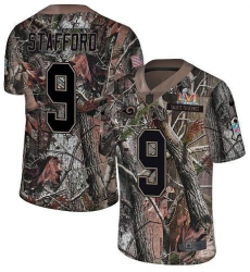 Men's Nike Los Angeles Rams #9 Matthew Stafford Camo Super Bowl LVI Patch Stitched NFL Limited Rush Realtree Jersey Men's Nike Los Angeles Rams #9 Matthew Stafford Camo Super Bowl LVI Patch Stitched NFL Limited Rush Realtree Jersey