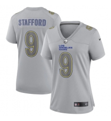 Women's Los Angeles Rams #9 Matthew Stafford Gray Atmosphere Fashion Game Jersey Women's Los Angeles Rams #9 Matthew Stafford Gray Atmosphere Fashion Game Jersey