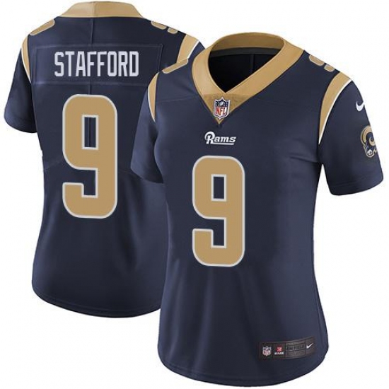 Women's Los Angeles Rams #9 Matthew Stafford Navy Blue Team Color Stitched NFL Vapor Untouchable Limited Jersey Women's Los Angeles Rams #9 Matthew Stafford Navy Blue Team Color Stitched NFL Vapor Untouchable Limited Jersey