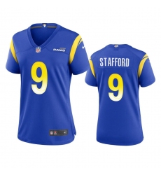 Women's Los Angeles Rams #9 Matthew Stafford Nike Game NFL Jersey - Royal Women's Los Angeles Rams #9 Matthew Stafford Nike Game NFL Jersey - Royal