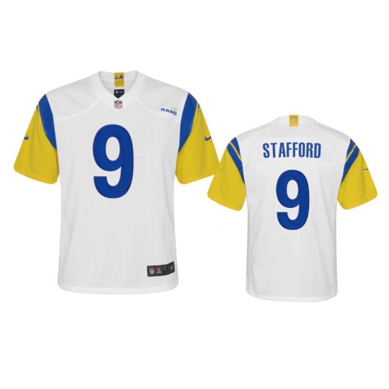 Youth Los Angeles Rams #9 Matthew Stafford Nike Alternate Game NFL Jersey - White Youth Los Angeles Rams #9 Matthew Stafford Nike Alternate Game NFL Jersey - White