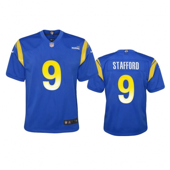 Youth Los Angeles Rams #9 Matthew Stafford Nike Game NFL Jersey - Royal Youth Los Angeles Rams #9 Matthew Stafford Nike Game NFL Jersey - Royal