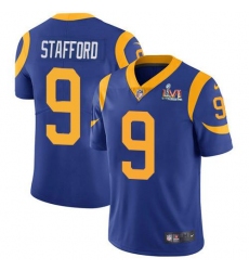 Youth Nike Los Angeles Rams #9 Matthew Stafford Royal Blue Alternate Super Bowl LVI Patch Stitched NFL Vapor Untouchable Limited Jersey Youth Nike Los Angeles Rams #9 Matthew Stafford Royal Blue Alternate Super Bowl LVI Patch Stitched NFL Vapor Untouchable Limited Jersey