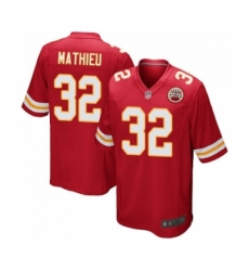 Men's Kansas City Chiefs #32 Tyrann Mathieu Game Red Team Color Football Jersey