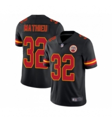 Men's Kansas City Chiefs #32 Tyrann Mathieu Limited Black Rush Vapor Untouchable Football Jersey