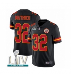 Men's Kansas City Chiefs #32 Tyrann Mathieu Limited Black Rush Vapor Untouchable Super Bowl LIV Bound Football Jersey