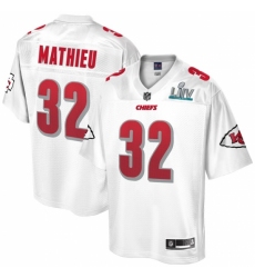 Men's Kansas City Chiefs #32 Tyrann Mathieu NFL Pro Line White Super Bowl LIV Champions Jersey