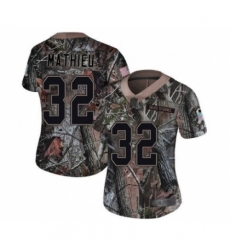 Women's Kansas City Chiefs #32 Tyrann Mathieu Camo Rush Realtree Limited Football Jersey