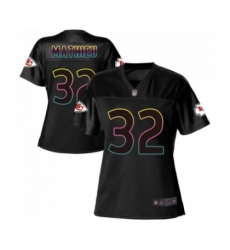 Women's Kansas City Chiefs #32 Tyrann Mathieu Game Black Fashion Football Jersey