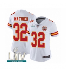 Women's Kansas City Chiefs #32 Tyrann Mathieu White Vapor Untouchable Limited Player Super Bowl LIV Bound Football Jersey