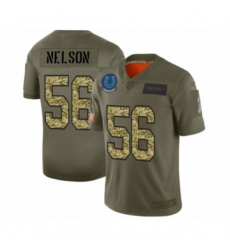 Men's Indianapolis Colts #56 Quenton Nelson 2019 Olive Camo Salute to Service Limited Jersey