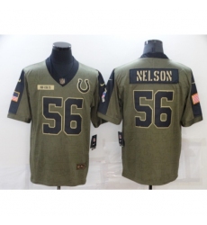 Men's Indianapolis Colts #56 Quenton Nelson Nike Olive 2021 Salute To Service Limited Player Jersey