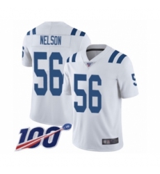 Men's Indianapolis Colts #56 Quenton Nelson White Vapor Untouchable Limited Player 100th Season Football Jersey
