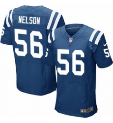 Men's Nike Indianapolis Colts #56 Quenton Nelson Elite Royal Blue Team Color NFL Jersey