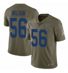 Youth Nike Indianapolis Colts #56 Quenton Nelson Limited Olive 2017 Salute to Service NFL Jersey