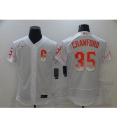 Men's San Francisco Giants #35 Brandon Crawford Nike White 2021 City Connect Replica Player Jersey