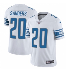 Men's Nike Detroit Lions #20 Barry Sanders Elite White NFL Jersey