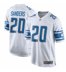 Men's Nike Detroit Lions #20 Barry Sanders Game White NFL Jersey