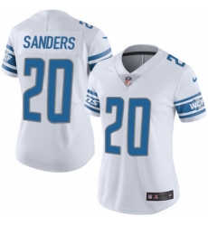 Women's Nike Detroit Lions #20 Barry Sanders Limited White Vapor Untouchable NFL Jersey