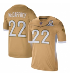 Men's Carolina Panthers #22 Christian McCaffrey Nike Gold 2020 NFC Pro Bowl Game Jersey