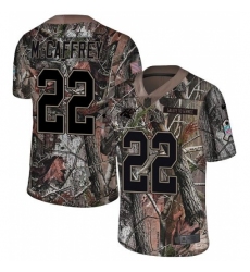 Men's Nike Carolina Panthers #22 Christian McCaffrey Camo Rush Realtree Limited NFL Jersey