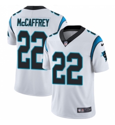 Men's Nike Carolina Panthers #22 Christian McCaffrey White Vapor Untouchable Limited Player NFL Jersey