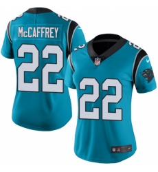 Women's Nike Carolina Panthers #22 Christian McCaffrey Blue Alternate Vapor Untouchable Limited Player NFL Jersey