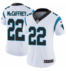 Women's Nike Carolina Panthers #22 Christian McCaffrey White Vapor Untouchable Limited Player NFL Jersey