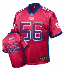 Men's Nike New York Giants #56 Lawrence Taylor Elite Red Drift Fashion NFL Jersey