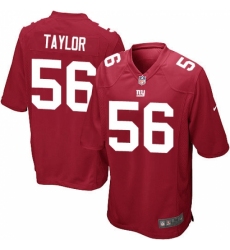 Men's Nike New York Giants #56 Lawrence Taylor Game Red Alternate NFL Jersey