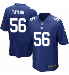 Men's Nike New York Giants #56 Lawrence Taylor Game Royal Blue Team Color NFL Jersey