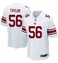 Men's Nike New York Giants #56 Lawrence Taylor Game White NFL Jersey