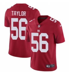 Men's Nike New York Giants #56 Lawrence Taylor Red Alternate Vapor Untouchable Limited Player NFL Jersey