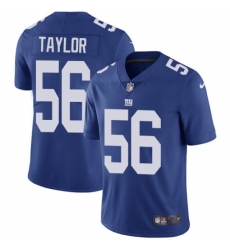 Men's Nike New York Giants #56 Lawrence Taylor Royal Blue Team Color Vapor Untouchable Limited Player NFL Jersey