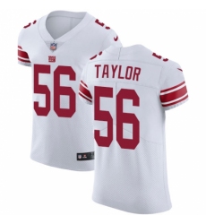 Men's Nike New York Giants #56 Lawrence Taylor White Vapor Untouchable Elite Player NFL Jersey