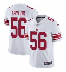 Men's Nike New York Giants #56 Lawrence Taylor White Vapor Untouchable Limited Player NFL Jersey