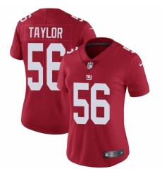 Women's Nike New York Giants #56 Lawrence Taylor Elite Red Alternate NFL Jersey