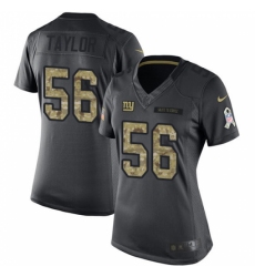 Women's Nike New York Giants #56 Lawrence Taylor Limited Black 2016 Salute to Service NFL Jersey