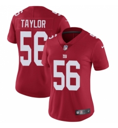 Women's Nike New York Giants #56 Lawrence Taylor Red Alternate Vapor Untouchable Limited Player NFL Jersey