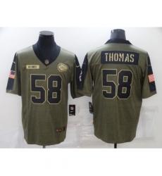 Men's Kansas City Chiefs #58 Derrick Thomas Nike Olive 2021 Salute To Service Limited Player Jersey