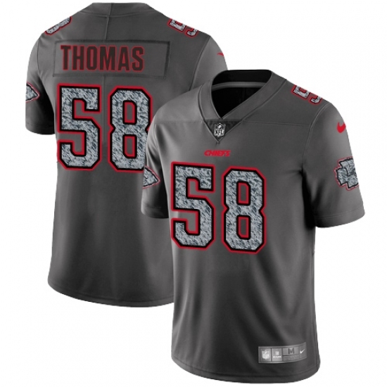 Men's Nike Kansas City Chiefs #58 Derrick Thomas Gray Static Vapor Untouchable Limited NFL Jersey Men's Nike Kansas City Chiefs #58 Derrick Thomas Gray Static Vapor Untouchable Limited NFL Jersey