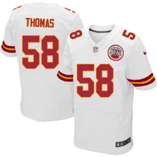 Men's Nike Kansas City Chiefs #58 Derrick Thomas White Vapor Untouchable Elite Player NFL Jersey Men's Nike Kansas City Chiefs #58 Derrick Thomas White Vapor Untouchable Elite Player NFL Jersey