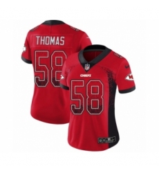 Women's Nike Kansas City Chiefs #58 Derrick Thomas Limited Red Rush Drift Fashion NFL Jersey