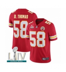 Youth Kansas City Chiefs #58 Derrick Thomas Red Team Color Vapor Untouchable Limited Player Super Bowl LIV Bound Football Jersey