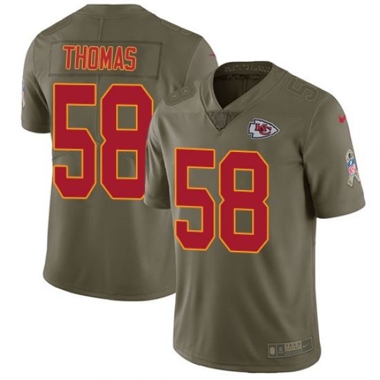 Youth Nike Kansas City Chiefs #58 Derrick Thomas Limited Olive 2017 Salute to Service NFL Jersey Youth Nike Kansas City Chiefs #58 Derrick Thomas Limited Olive 2017 Salute to Service NFL Jersey