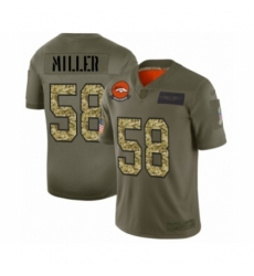 Men's Denver Broncos #58 Von Miller 2019 Olive Camo Salute to Service Limited Jersey